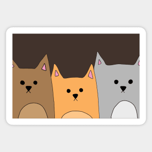 Three Cats Sticker